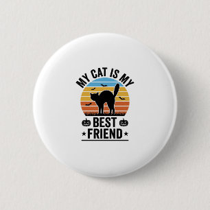 Chapa Redonda De 5 Cm Mi gato es mi mejor amigo Diseño de camiseta de ga