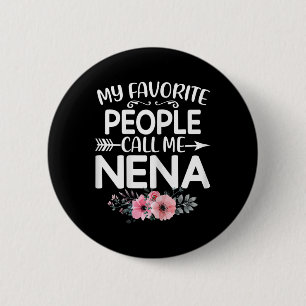 Chapa Redonda De 5 Cm Mi Gente Favorita Me Llama Nena Cute Floral Rosa M