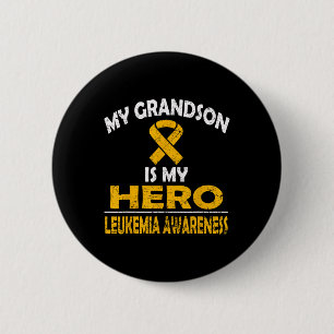 CHAPA REDONDA DE 5 CM MI GRANDSON ES MI CONCIENCIA DE LEUKEMIA HÉROE EN 