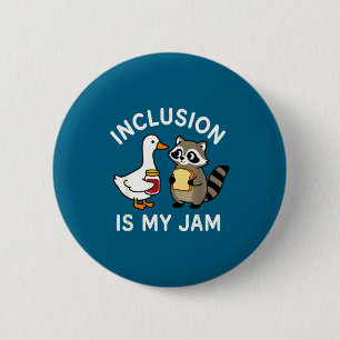 Chapa Redonda De 5 Cm Mi Inclusion Jam Ganso Mapache Aac