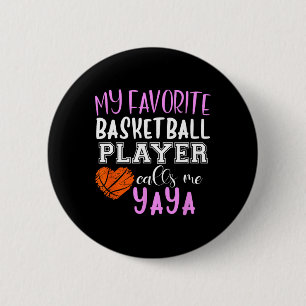 Chapa Redonda De 5 Cm Mi jugador de Bysketbyll favorito me llama Yaya