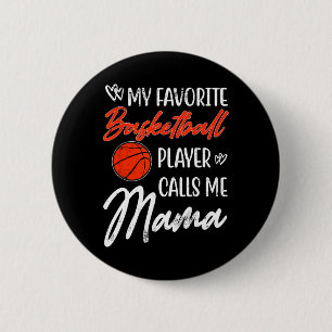 Chapa Redonda De 5 Cm Mi jugador de esqueletos favorito me llama Mama Dí