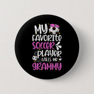 Chapa Redonda De 5 Cm Mi jugador de fútbol favorito Grammy Soccer Grammy
