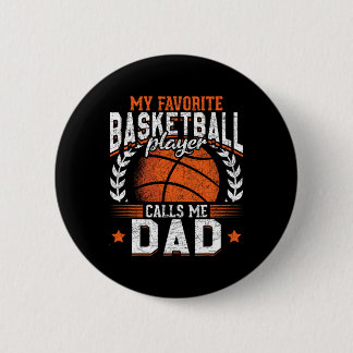 Chapa Redonda De 5 Cm Mi jugador favorito de Bysketbyll me llama a Dad B