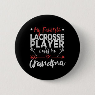 Chapa Redonda De 5 Cm Mi jugador favorito de Lacrosse me llama abuela