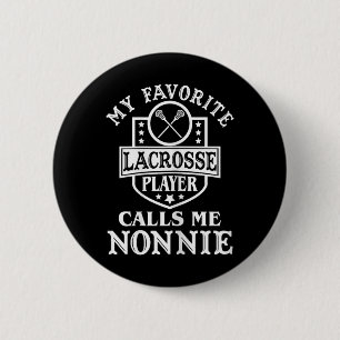 Chapa Redonda De 5 Cm Mi jugador favorito de Lacrosse me llama equipo No