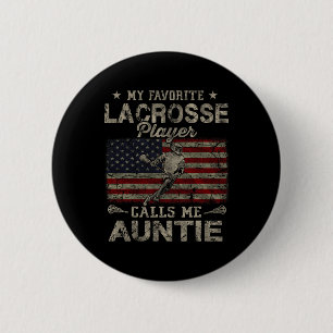 Chapa Redonda De 5 Cm Mi jugador favorito de Lacrosse me llama tía madre