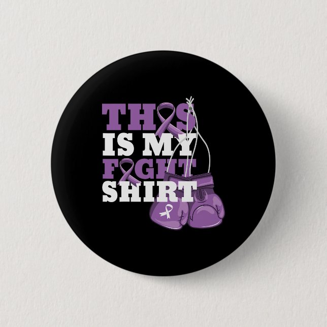 Chapa Redonda De 5 Cm ¿Mi lucha contra el Alzheimerheimer es fuerte? (Anverso)