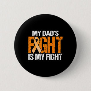 Chapa Redonda De 5 Cm Mi lucha contra la leucemia es el padre de la conc