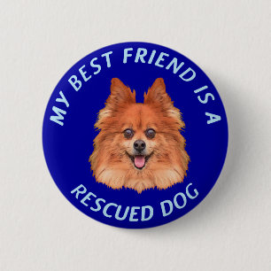 Chapa Redonda De 5 Cm Mi mejor amigo (Pomeranian)