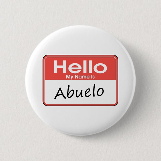 Chapa Redonda De 5 Cm Mi nombre es Abuelo (Anverso)