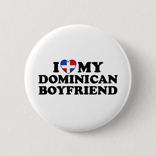 Chapa Redonda De 5 Cm Mi novio dominicano (Anverso)