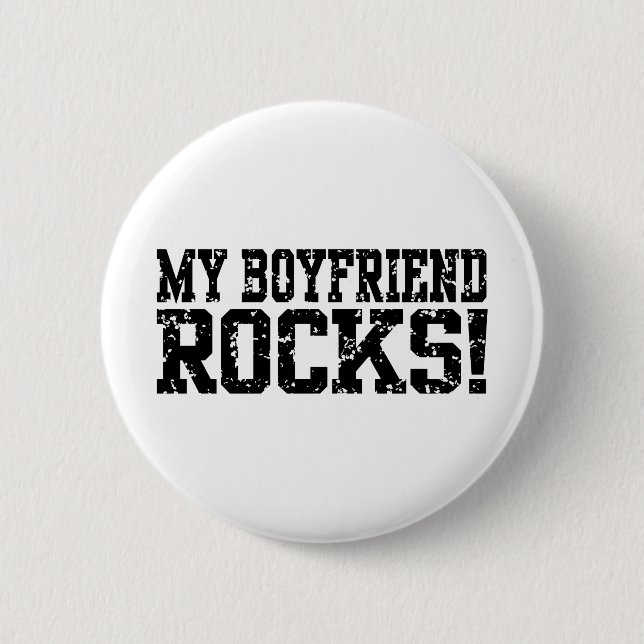 Chapa Redonda De 5 Cm Mi novio Rocks (Anverso)