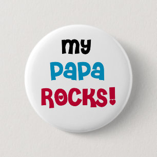 Chapa Redonda De 5 Cm Mi papá oscila las camisetas y los regalos