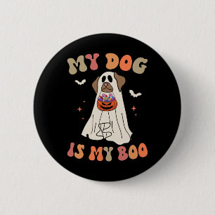 Chapa Redonda De 5 Cm Mi perro es mi fantasma fantasma, fanático de Hall