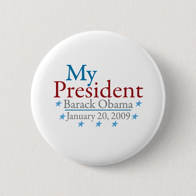 Chapa Redonda De 5 Cm Mi presidente (Barack Obama) (Anverso)
