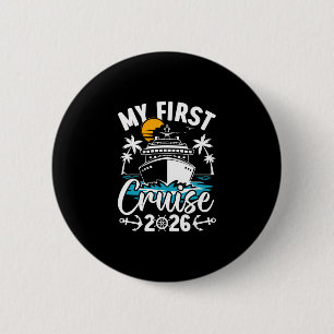 Chapa Redonda De 5 Cm Mi Primer Crucero 2026 Divertidas Vacaciones Famil