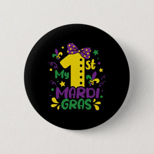 Chapa Redonda De 5 Cm Mi Primer Juego De Traje De Mardi Gras Para Niños 