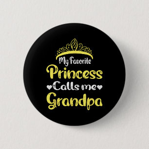 Chapa Redonda De 5 Cm Mi princesa favorita me llama abuelo