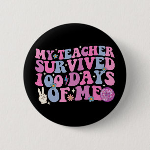 Chapa Redonda De 5 Cm Mi Profesor Sobrevivió A 100 Días De Mí Disco Groo