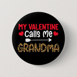 Chapa Redonda De 5 Cm Mi San Valentín me llama búfalo de leopardo de la 