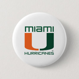 Chapa Redonda De 5 Cm Miami Hurricanes
