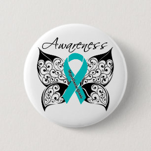Chapa Redonda De 5 Cm Miastenia Gravis Awareness Butfly
