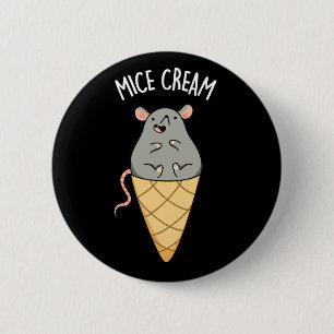 Chapa Redonda De 5 Cm Mice Cream Funny Ice Cream Pun Dark BG