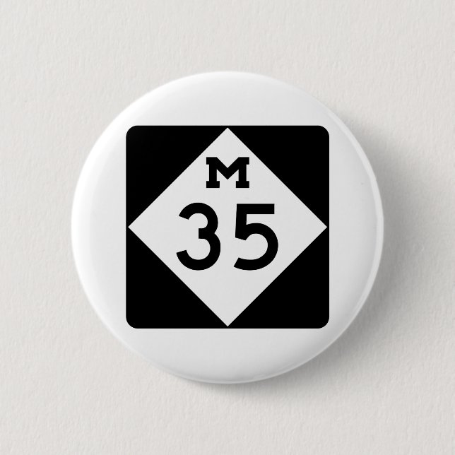 Chapa Redonda De 5 Cm Michigan M-35 (Anverso)