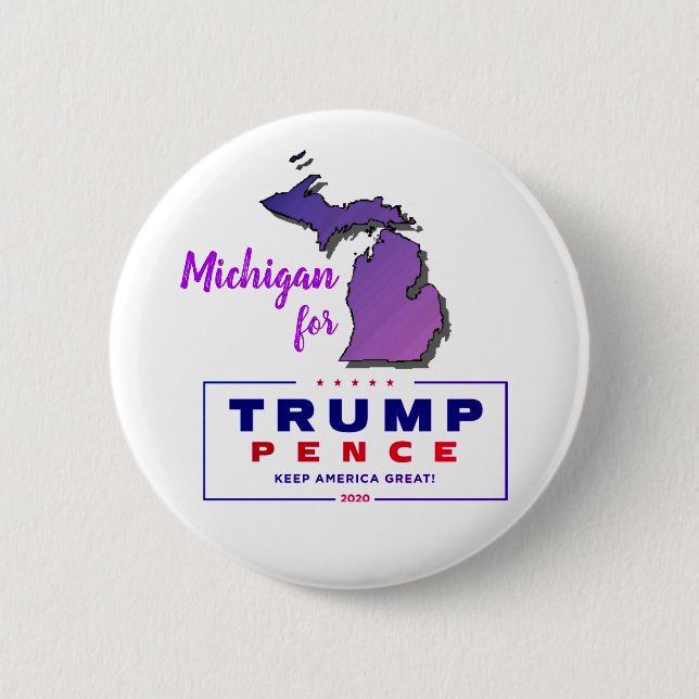 Chapa Redonda De 5 Cm Michigan por el pene Trump 2020 (Anverso)