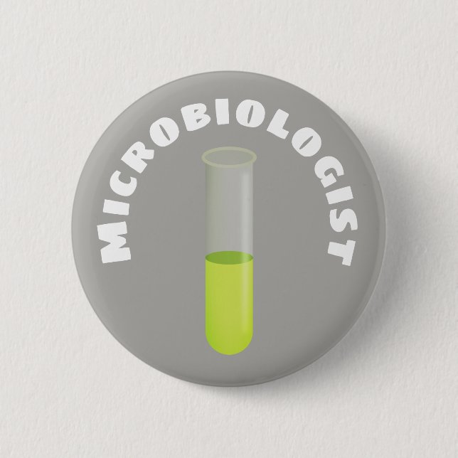 Chapa Redonda De 5 Cm Microbiólogo (Anverso)
