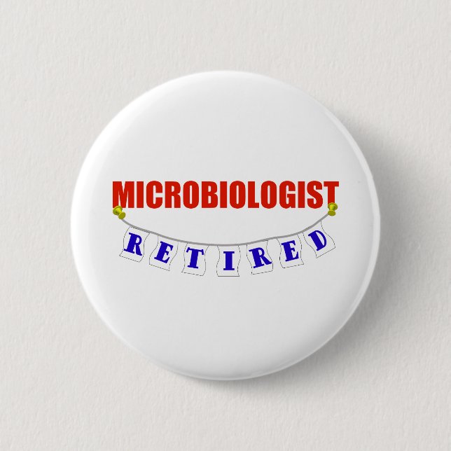 CHAPA REDONDA DE 5 CM MICROBIÓLOGO JUBILADO (Anverso)