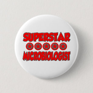 Chapa Redonda De 5 Cm Microbiólogo superestrella
