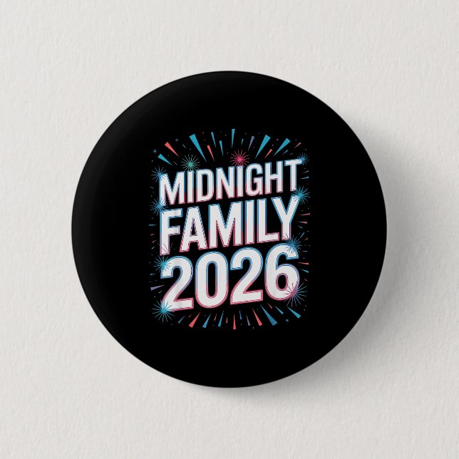Chapa Redonda De 5 Cm Midnight Family 2026 Fireworks Countdown Unity Spa (Anverso)