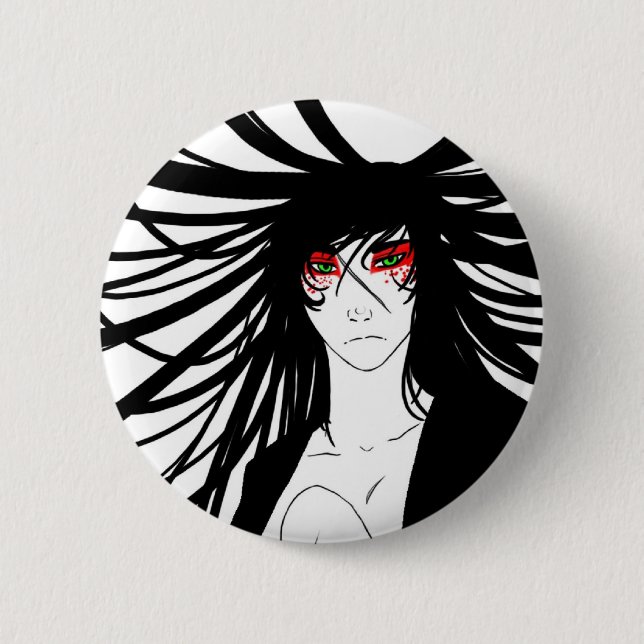 Chapa Redonda De 5 Cm Midori Yama: Jigoku (Anverso)