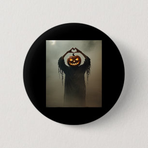 Chapa Redonda De 5 Cm Miedo espantado Jack Olantern Sala de terror de ma