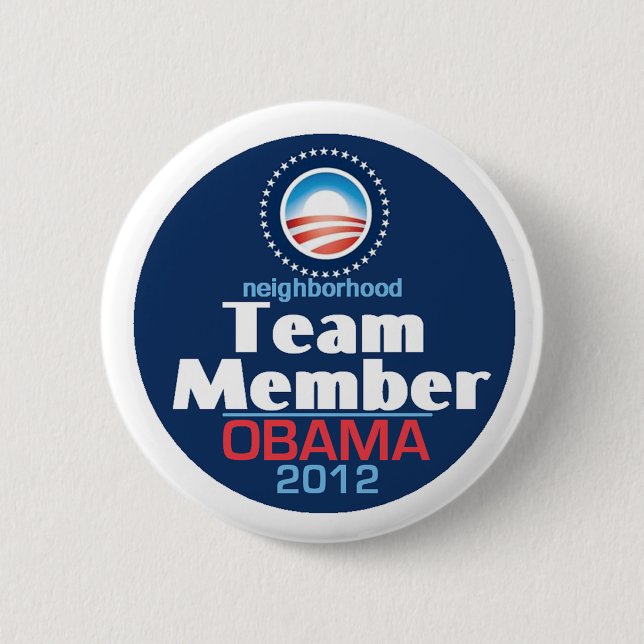 Chapa Redonda De 5 Cm Miembro de equipo de Obama (Anverso)