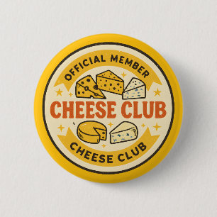 Chapa Redonda De 5 Cm Miembro Oficial del Club del Queso Regalo divertid
