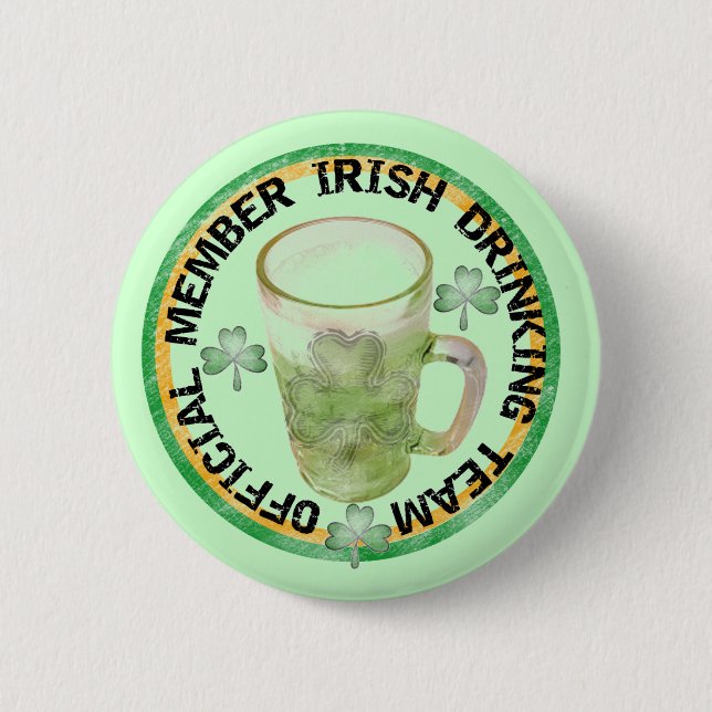 Chapa Redonda De 5 Cm Miembros del equipo irlandés de bebidas camisetas  (Anverso)