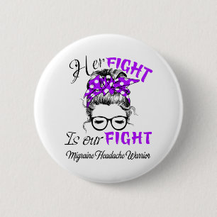 Chapa Redonda De 5 Cm Migraine Cefache Awareness Month Ribbon Gifts