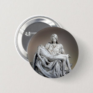 Chapa Redonda De 5 Cm Miguel Ángel - La Pieta
