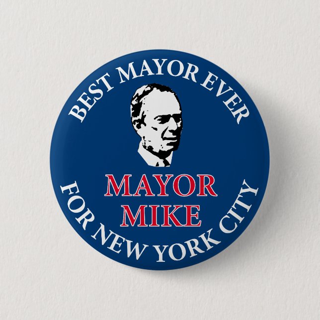 Chapa Redonda De 5 Cm Mike Bloomberg para el alcalde (Anverso)