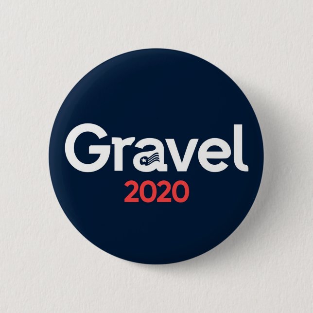Chapa Redonda De 5 Cm Mike Gravel: Candidato pacifista (Anverso)