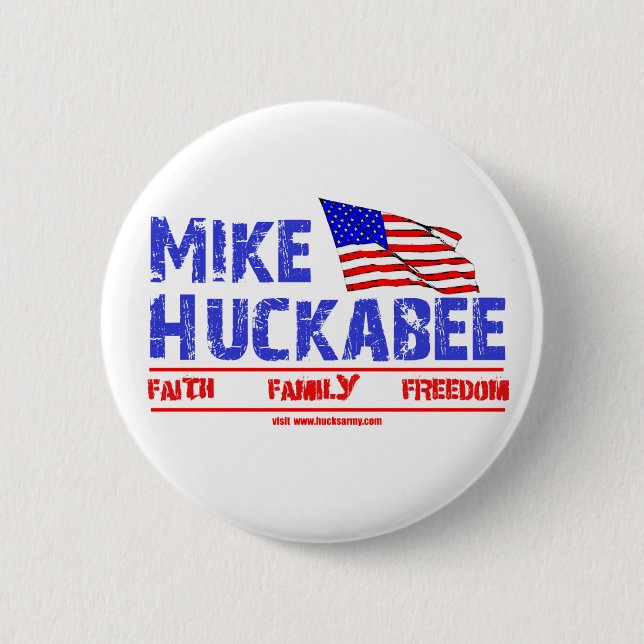 Chapa Redonda De 5 Cm Mike Huckabee (Anverso)