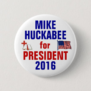 Chapa Redonda De 5 Cm Mike Huckabee 2016