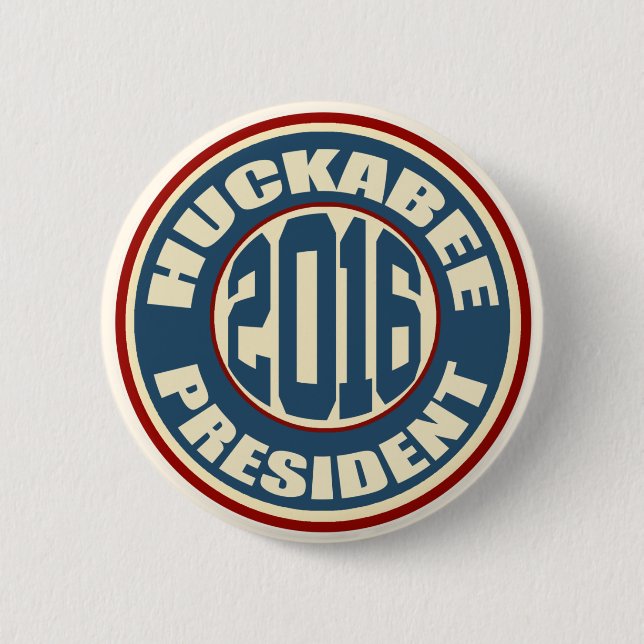 Chapa Redonda De 5 Cm Mike Huckabee para el presidente en 2016 (Anverso)