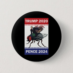 Chapa Redonda De 5 Cm Mike Pence Muy Volador Super Héroe Trump Pence 