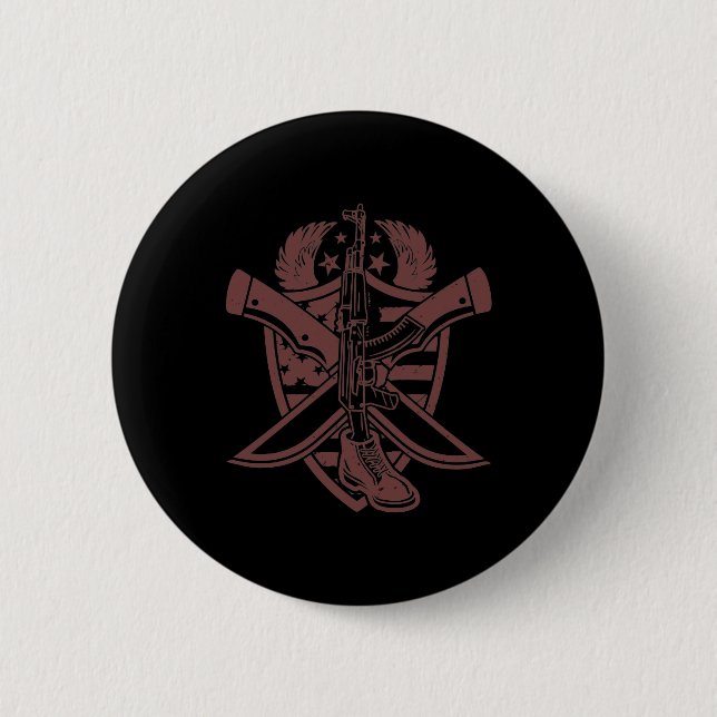 Chapa Redonda De 5 Cm Militar (Anverso)