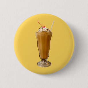 Chapa Redonda De 5 Cm Milkshake del chocolate