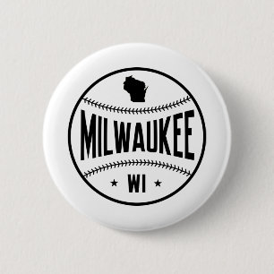 Chapa Redonda De 5 Cm Milwaukee Béisbol